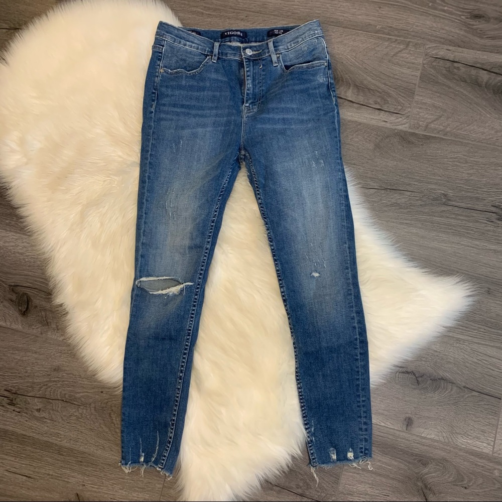 VIGOSS Ace Super Skinny High Rise Ripped Jeans 29
